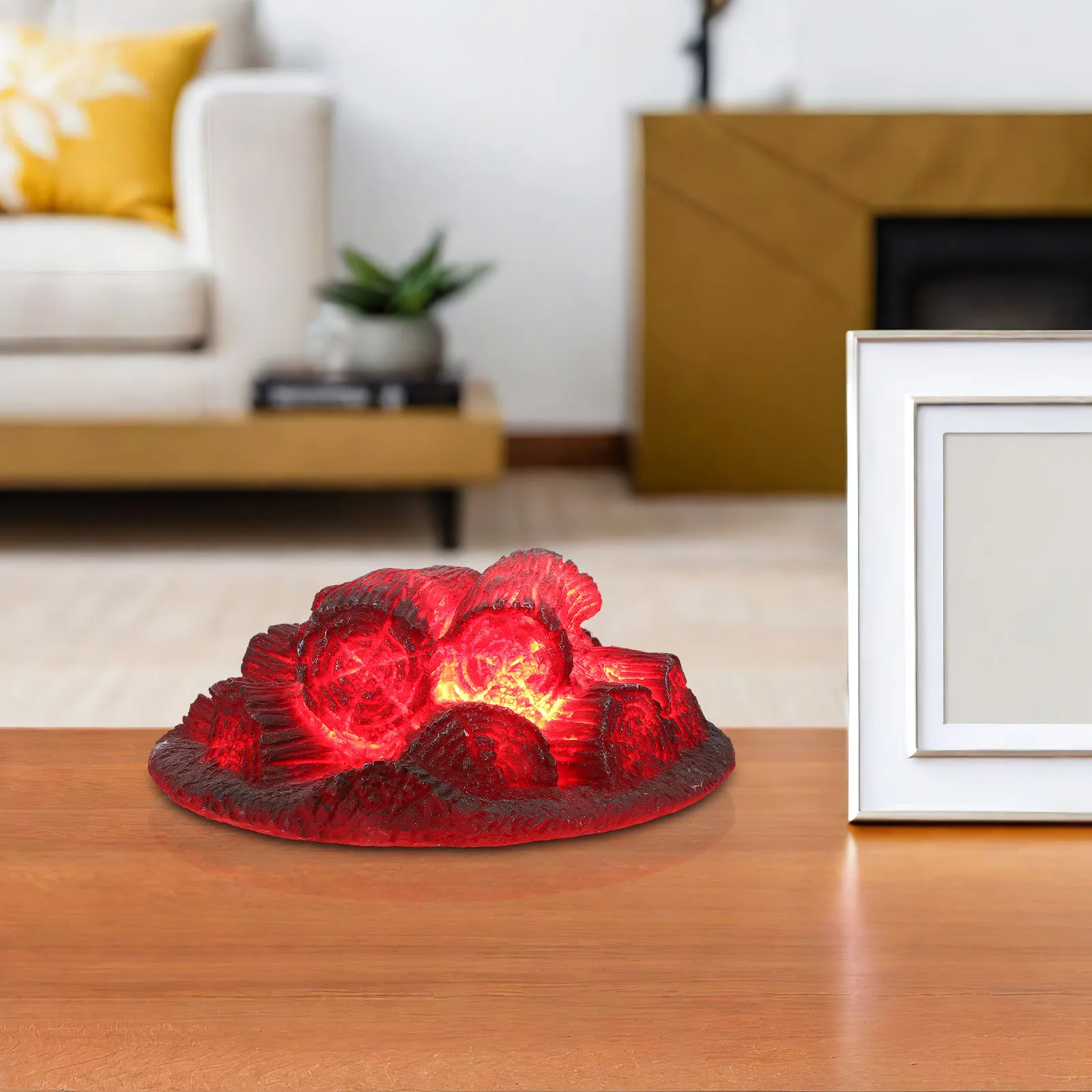 

Electric Fireplace Lamp: Realistic Flame Led Night Light Smokeless Quiet Artificial Fire Decoration For Living Room Bedroom