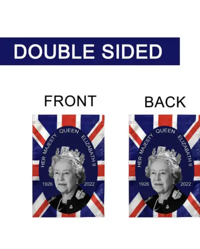 Queen Elizabeth II Garden Flag UK United Kingdom Outdoor Yard 12