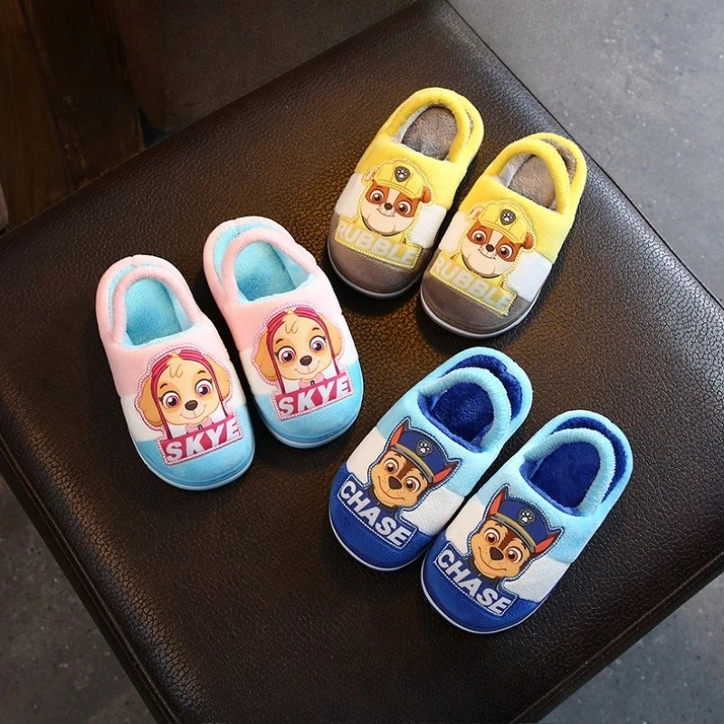 Child Slippers Cotton Baby Boy Warmth Winter Indoor Children Non-slip Girl Cute Cartoon Fluffy Shoes Mother Kids Slipper