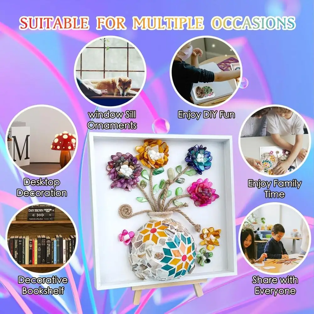 Mosaic Craft Set Handmade Diy Disc Making Painted Glass Home Decoration Suitable for Activities Holiday Gifts