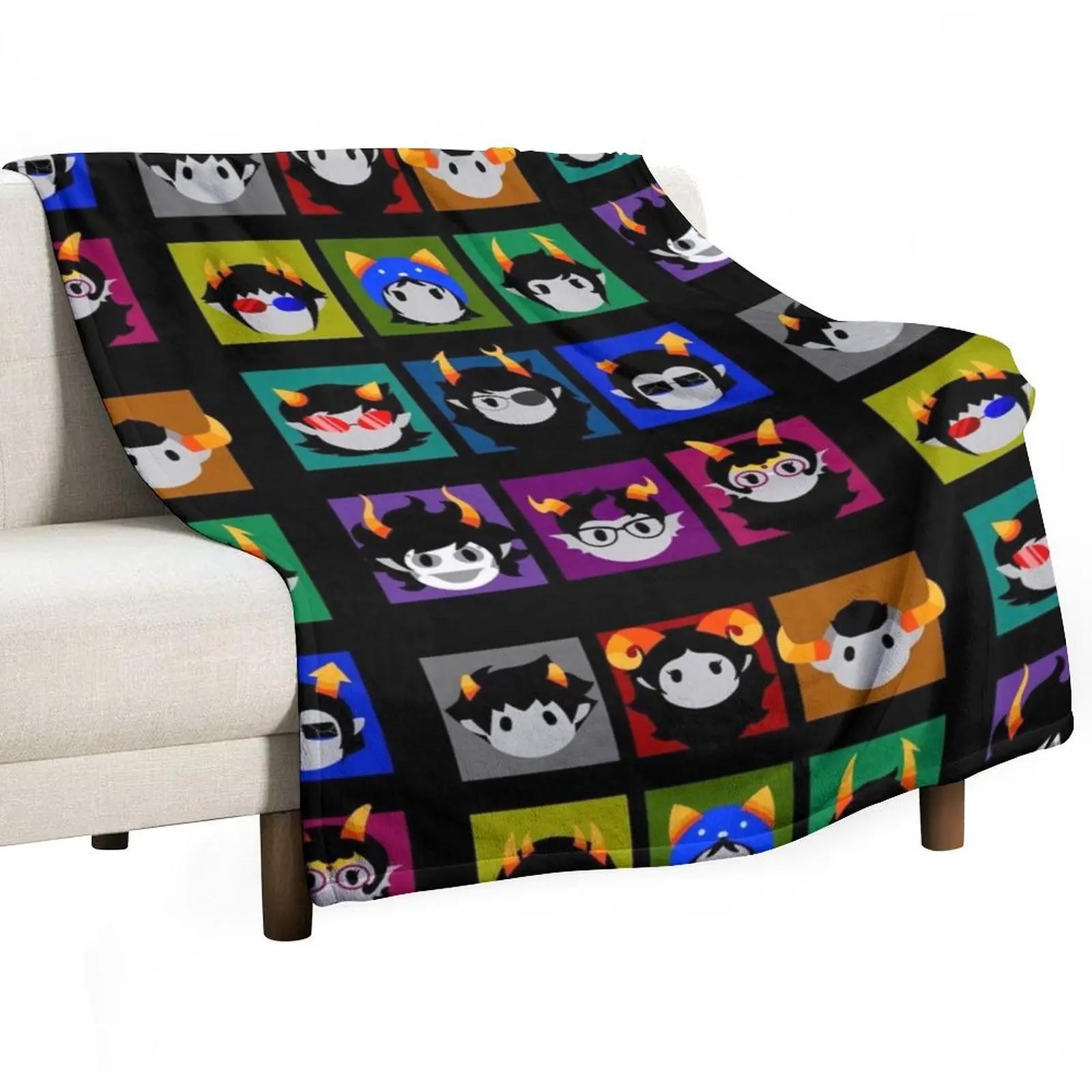 

Chibi Homestuck Trolls Throw Blanket Bed Fashionable Kid'S Nap Hairys Blankets