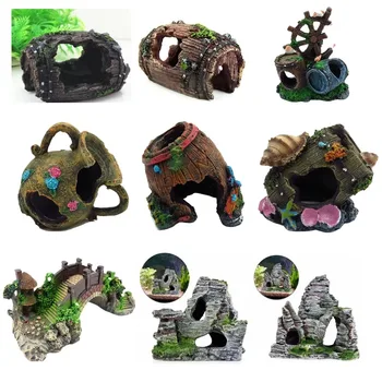 Aquarium Barrel Cave Decoration 1