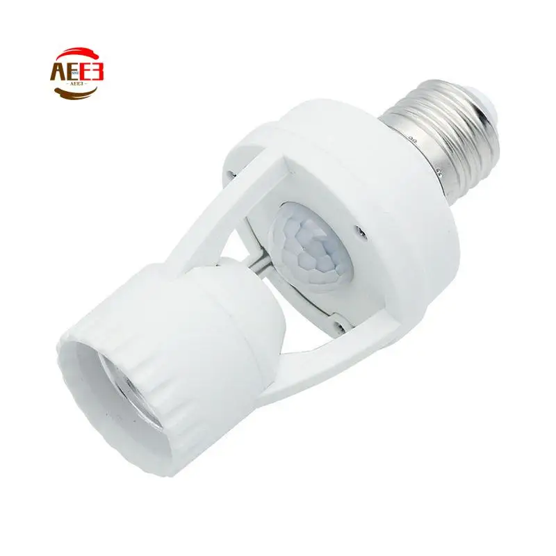 

AEE3-360 Degrees PIR Human Induction Motion Sensor LED Night Lamp Socket Base AC110V-220V Delay Time Adjustable Switch