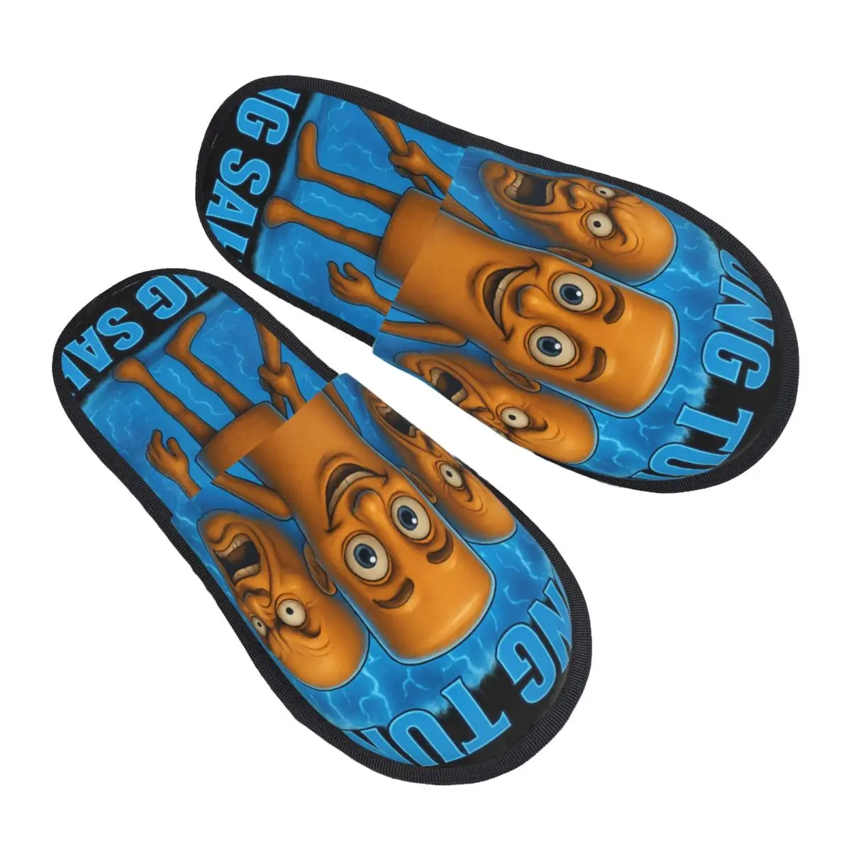 

Tung Tung Tung Sahur Funny Meme Italian Brainrot Guest Slippers for Hotel Women Custom Print House Slipper