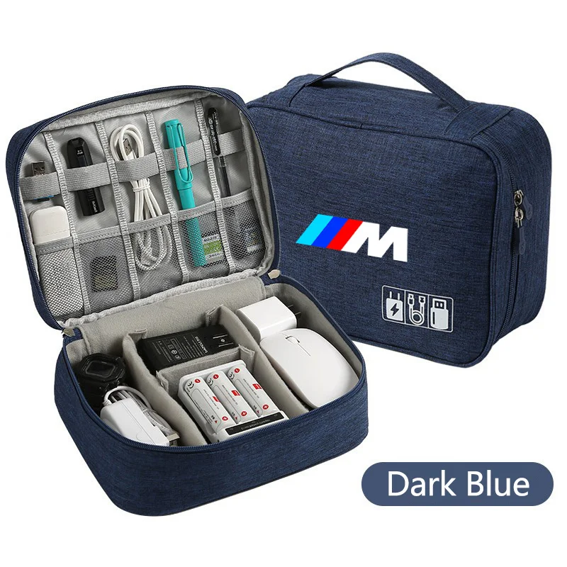 Car sticker Car Travel Cable Storage Bag USB Data Cable Charger Plug Storage Cable Bag Fit For BMW M M3 M5 X1 X2 X3 X5 X4 X7 G12 - view 6