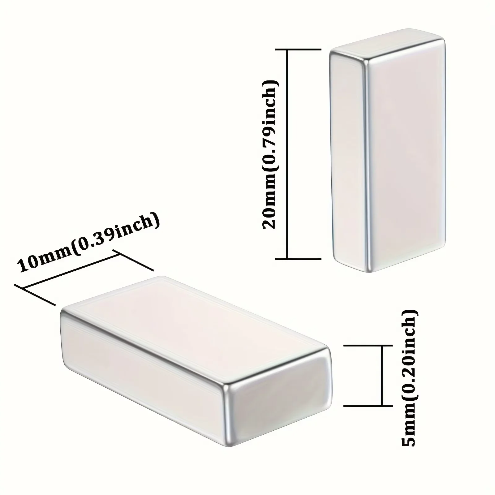 10 قطعة 20x10x5 شريط مغناطيس ، مغناطيس مستطيل لتخزين المكتب والأدوات ، مغناطيس التخزين ، مغناطيس الخريطة ، مغناطيس إغلاق الدرج