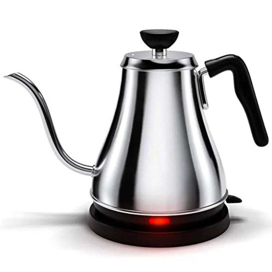 

Electric Gooseneck Kettle 0.8L 120V Stainless Steel Water Heater for Coffee Tea Keep Warm Function