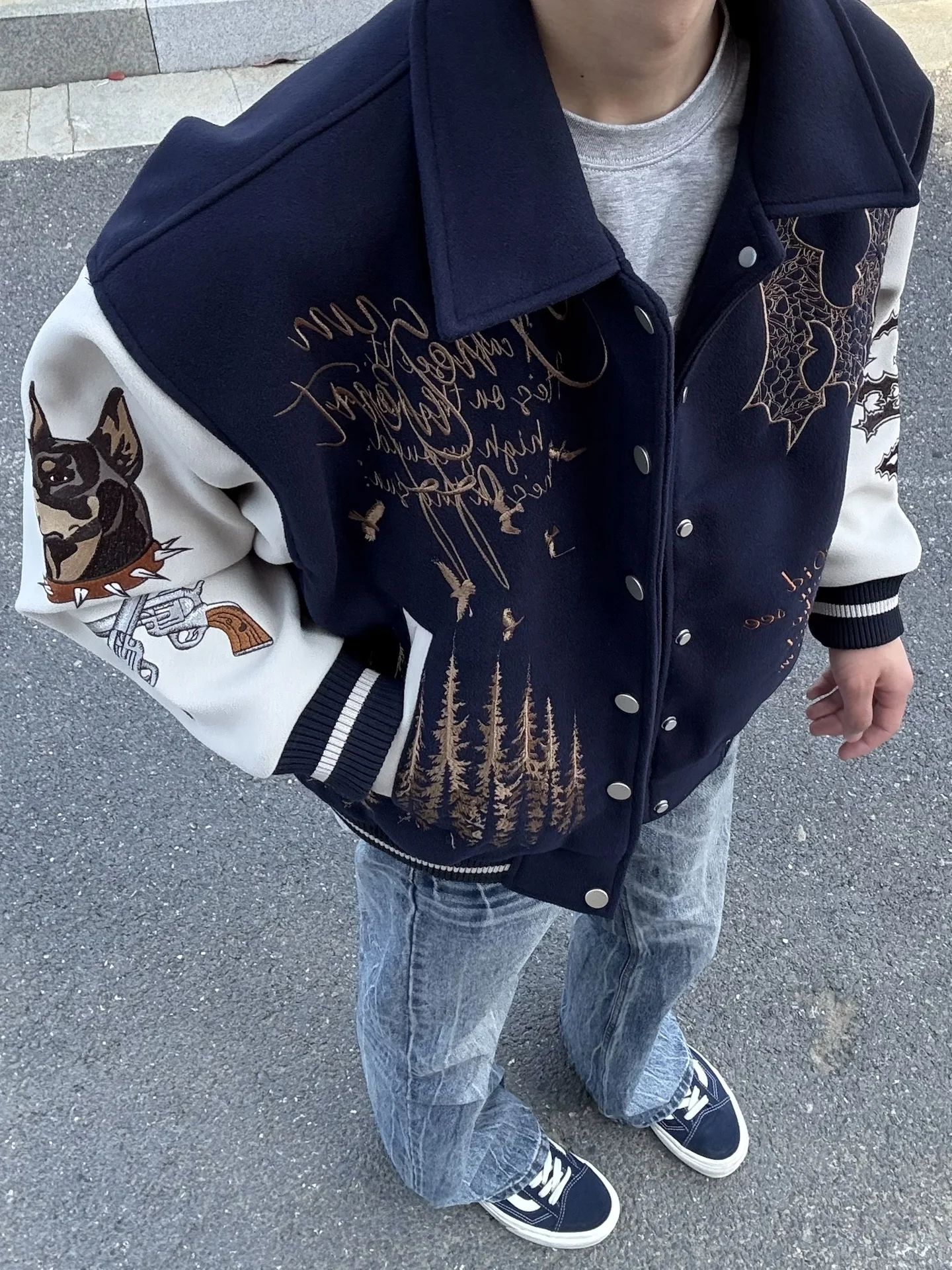 

American Sle Heavy Embroidery Baseball Jaet Outerwear for Men And Women Spring Autumn Thin High Street Couples Jaet Top