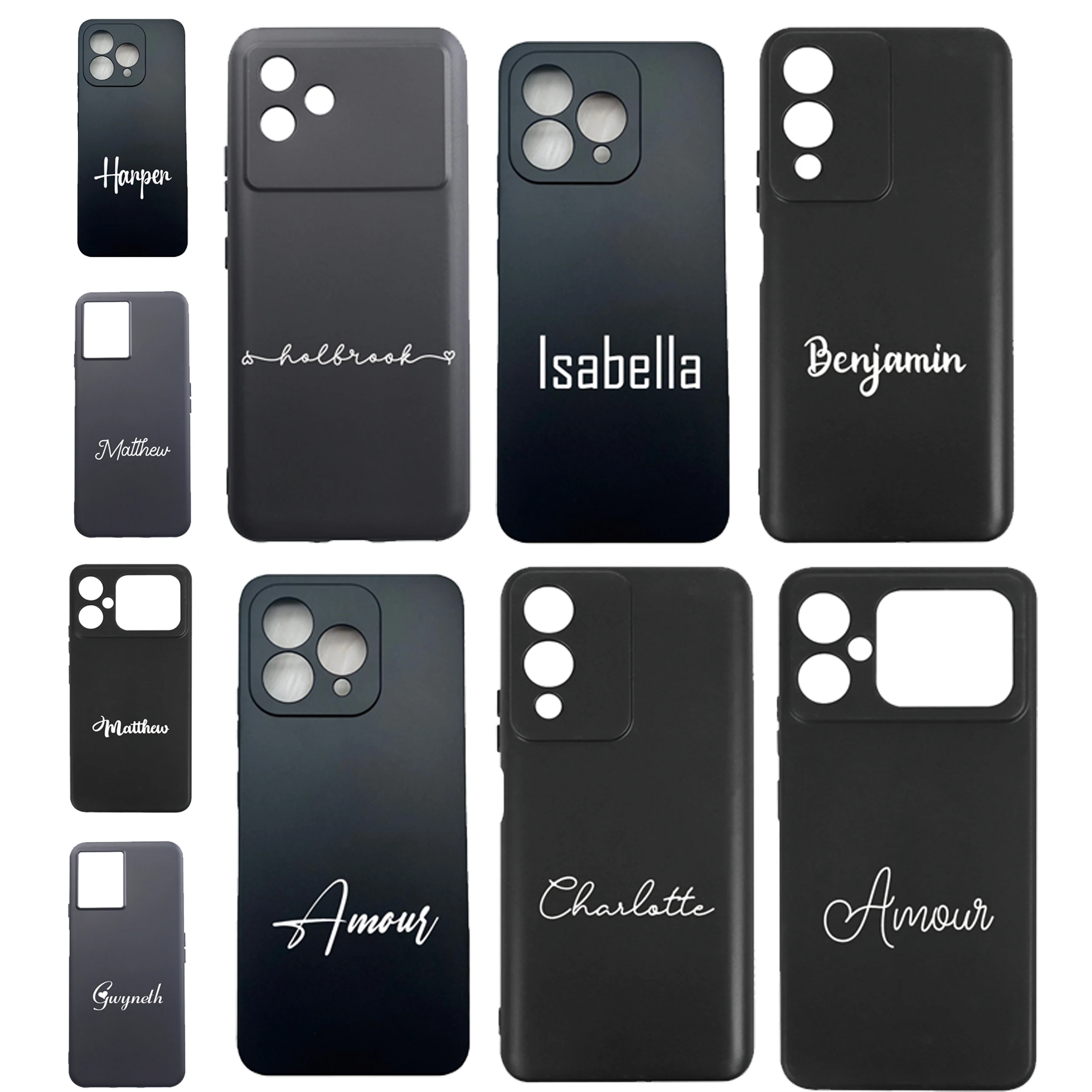 Персонализированный чехол с именем для Cubot A10 A20 A40 C30 Note 50 21 Nothing Phone 3a 2a CMF 1 2 Pro One Two DIY Черная задняя крышка