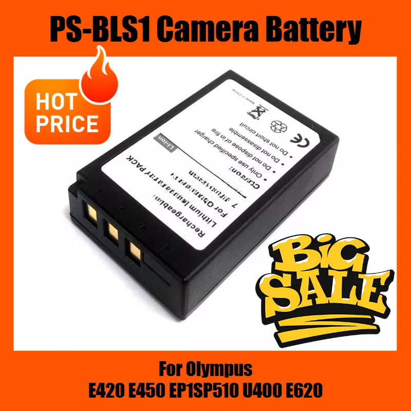 

Аккумулятор для камеры PS-BLS1, 7,4 В, 1800 мАч, для Olympus E420 E450 EP1SP510 U400 E620