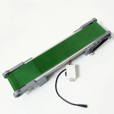 Desktop Mini Conveyor Belt 500mm DC Motor Forward And Reverse Speed Control