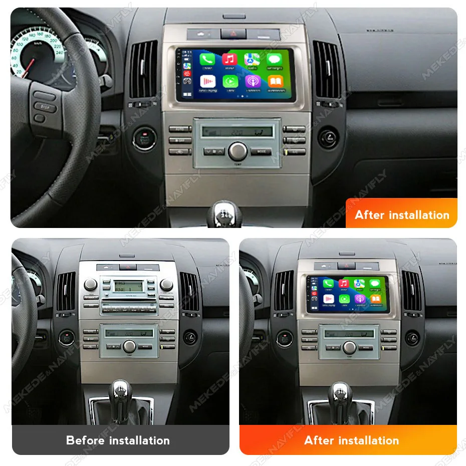 Android 15 IPS Touch Screen Car Radio For Toyota Corolla Verso AR10 2004-2009 Carplay Stereo Multimedia Player GPS Autoradio BT