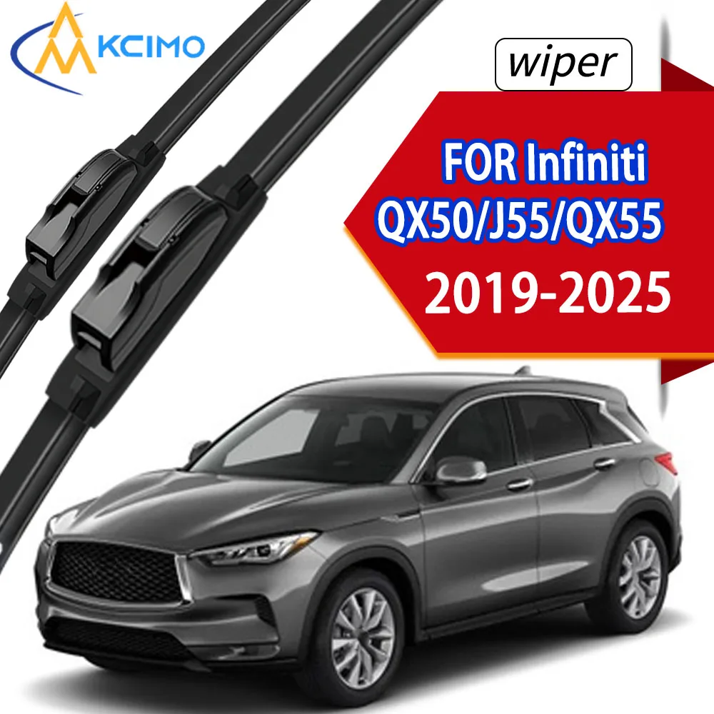 

2Pcs Front Windscreen Wiper Blades For Infiniti QX50/J55/QX55 2019-2025 High Grade Long Life Rubber Wipers