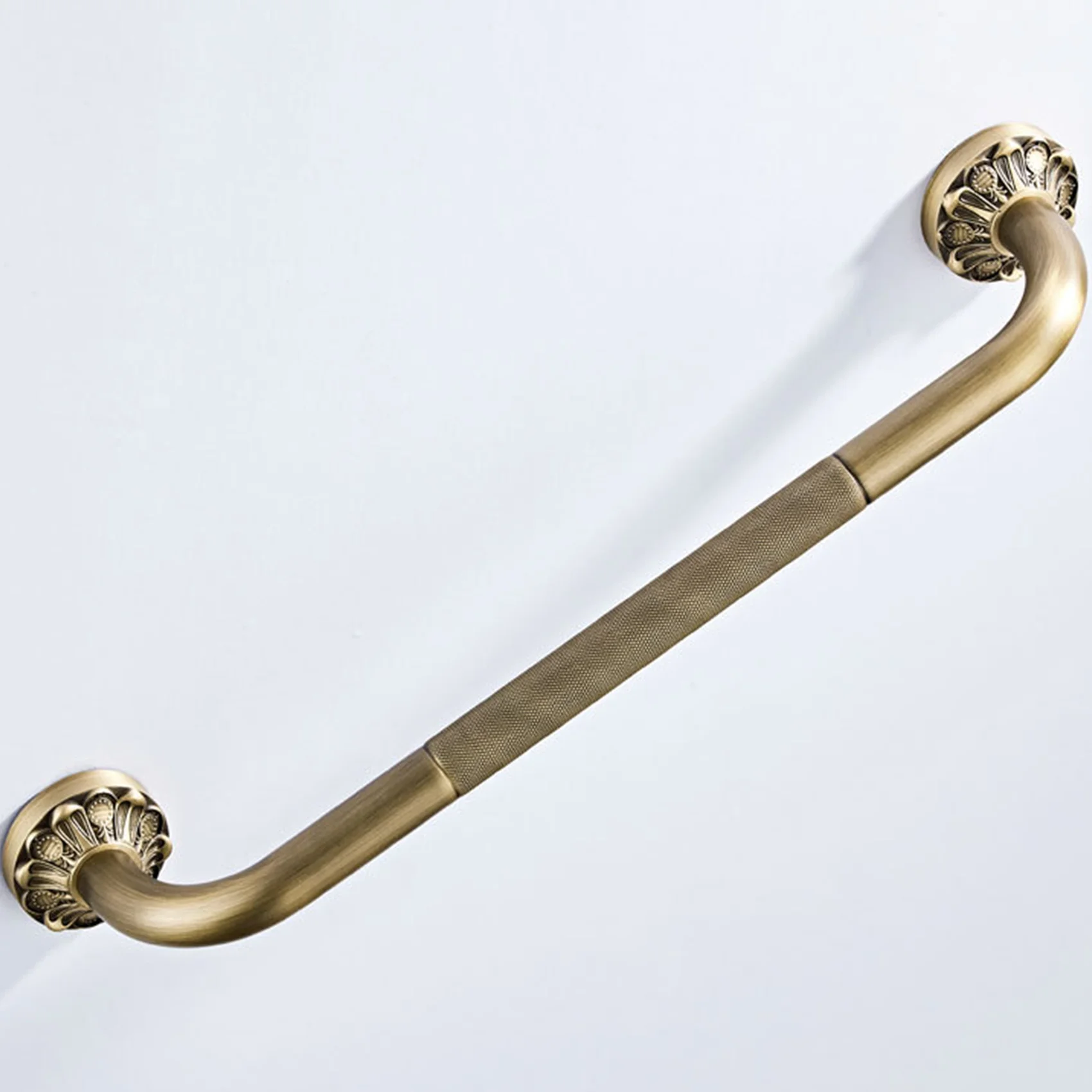 Imagem -05 - Antique Brass Grab Bar Wall Mount Toalheiros do Banheiro Vintage wc Corrimão Alça de Suporte de Segurança do Chuveiro Banheira