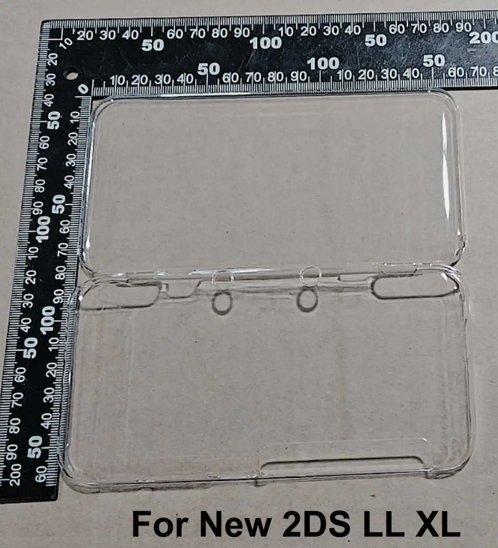 JCD For New 2DS 3DS XL LL Clear Split Shell Transparent Protective Cover Case Screen Film LCD Screen Protector