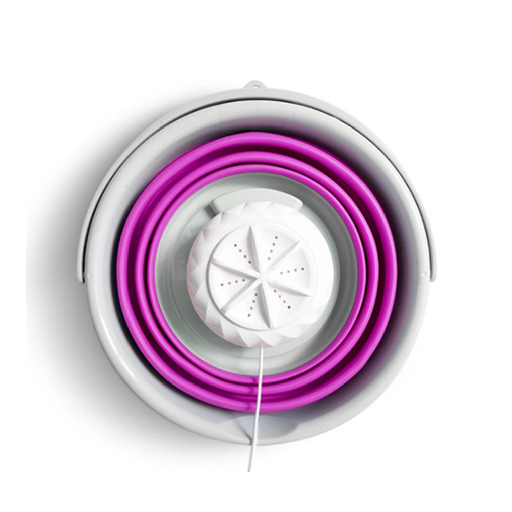 

Портативная мини-складная стиральная машина для дома и путешествий, соник-турбина, USB, ABS, для стирки белья