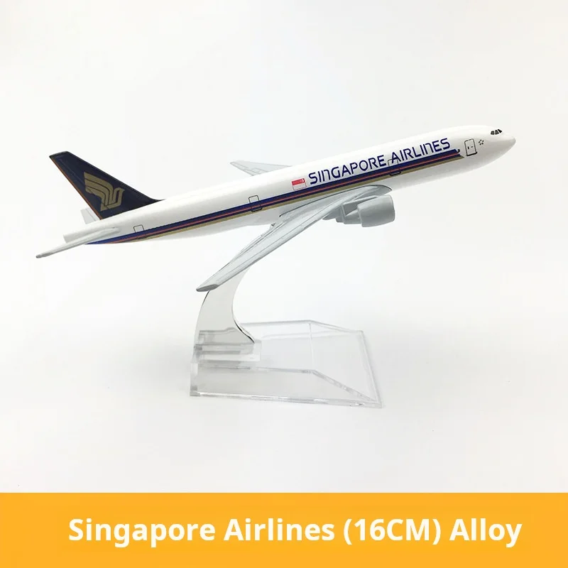 16CM Alloy aircraft model Singapore Airlines Boeing777 Diecast Aviation Plane Collectible Miniature Toys for Boys Dropshipping