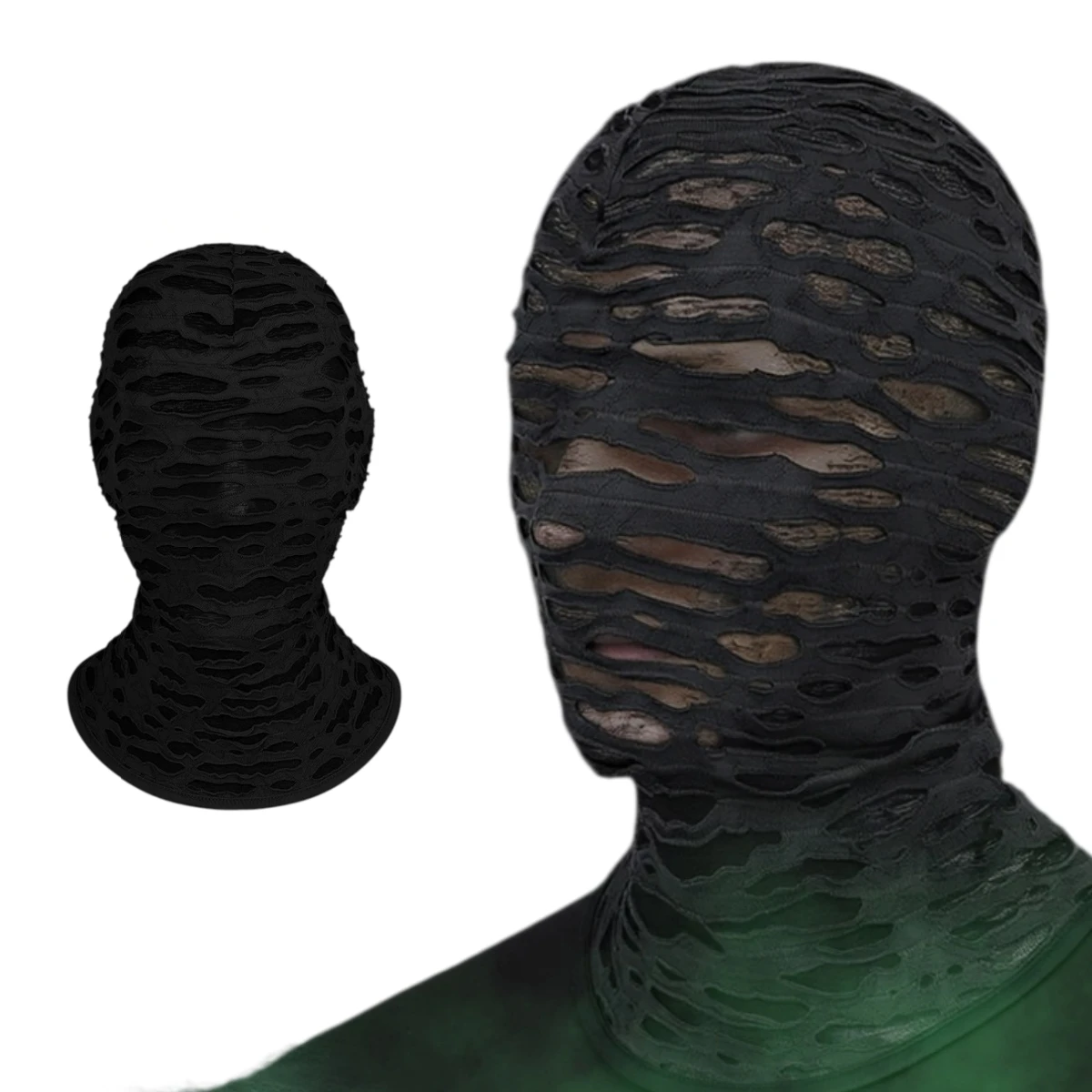 Women and Men Cosplay Black No Hole Spandex Head Cover Hat Simulate CS Balaclava Cap Sun Uv Protection Bike Motorcycle Ski Mask