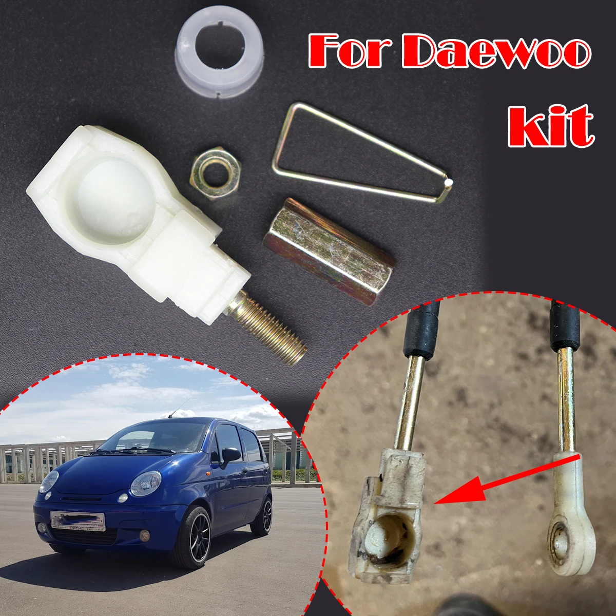 

MT Gear Shift Cable Eyelet Linkage Control Bushing For Daewoo Matiz M100 M150 Tosca Gearbox Shifter Lever End Rod Fix Adapter