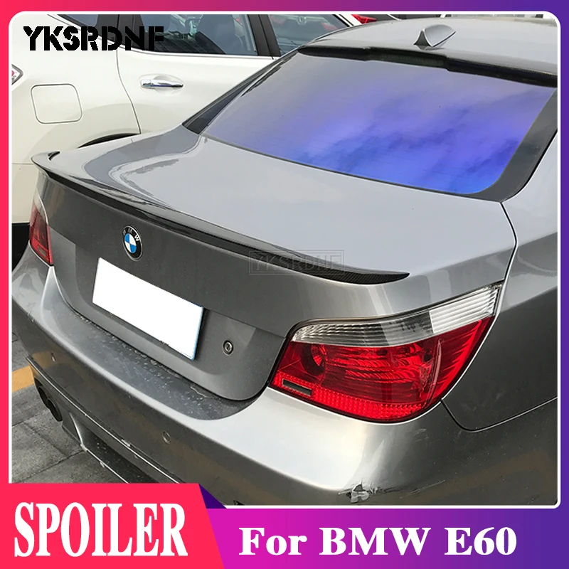 

2006 2007 2008 2009 2010 For BMW E60 M5 520 525 528 535 Spoiler tear trunk wing rear spoiler by ABS primer paint spoilers