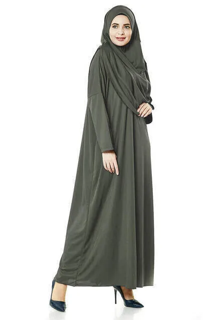 IQRAH One-Piece Prayer Gown-Khaki-5015