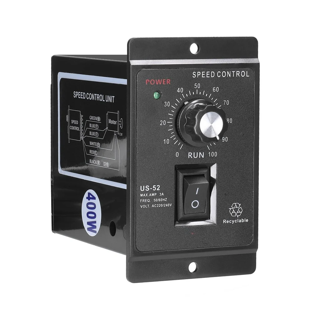 120W Digital RPM Regulator for US51 AC Motors Supports Precise Manual Tuning and Clear Visual During Operation