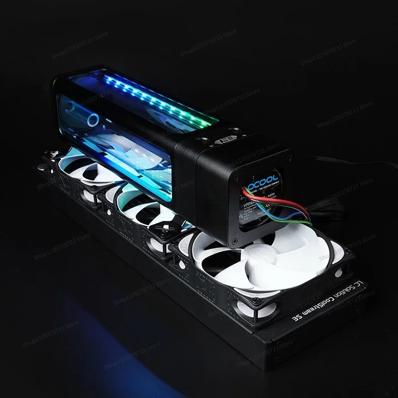For ICE-DX5 Water-cooled Cooling Water Tank, Glass Water Tank with D5 Position 5V Synchronization