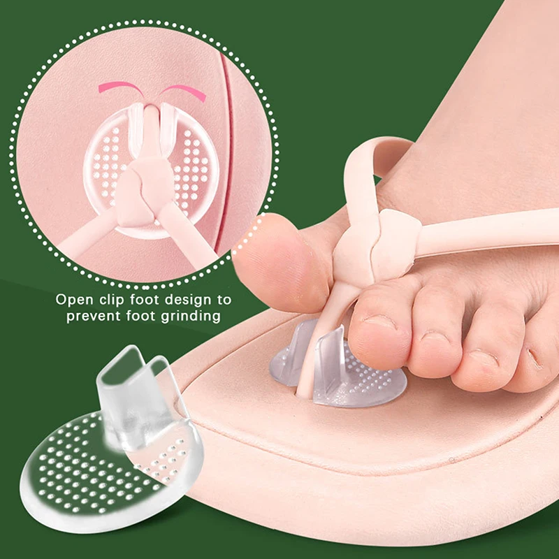 Cojines de Gel antideslizantes de silicona, almohadillas transparentes para el antepié, protectores para los dedos de los pies