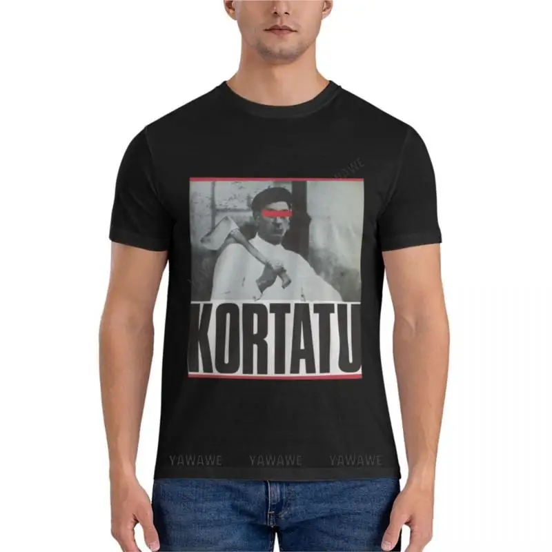 summer men t-shirt black man tshirt Kortatu Active T-Shirt mens graphic t-shirts pack boys white t shirts