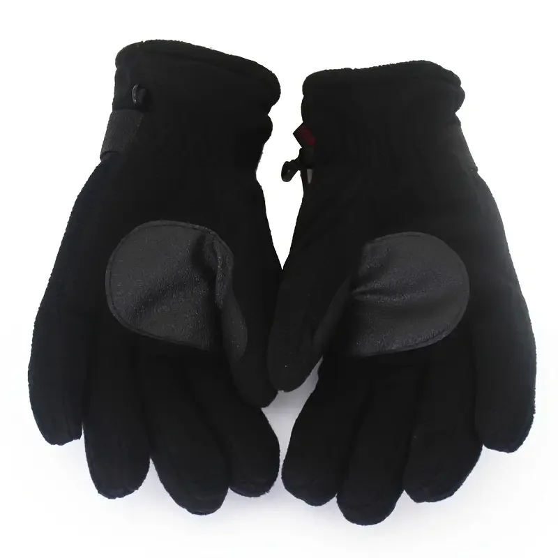 

Men's Thermal Ski Gloves, Adjustable Thermal Windproof Solid Cycling Gloves For Winter Outdoor Sports