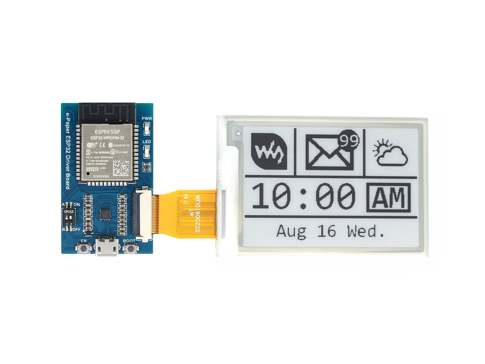 Placa de driver waveshare esp32 epaper para painéis brutos waveshare spi e-paper wifi/bluetooth sem fio compatível, spi para arduino