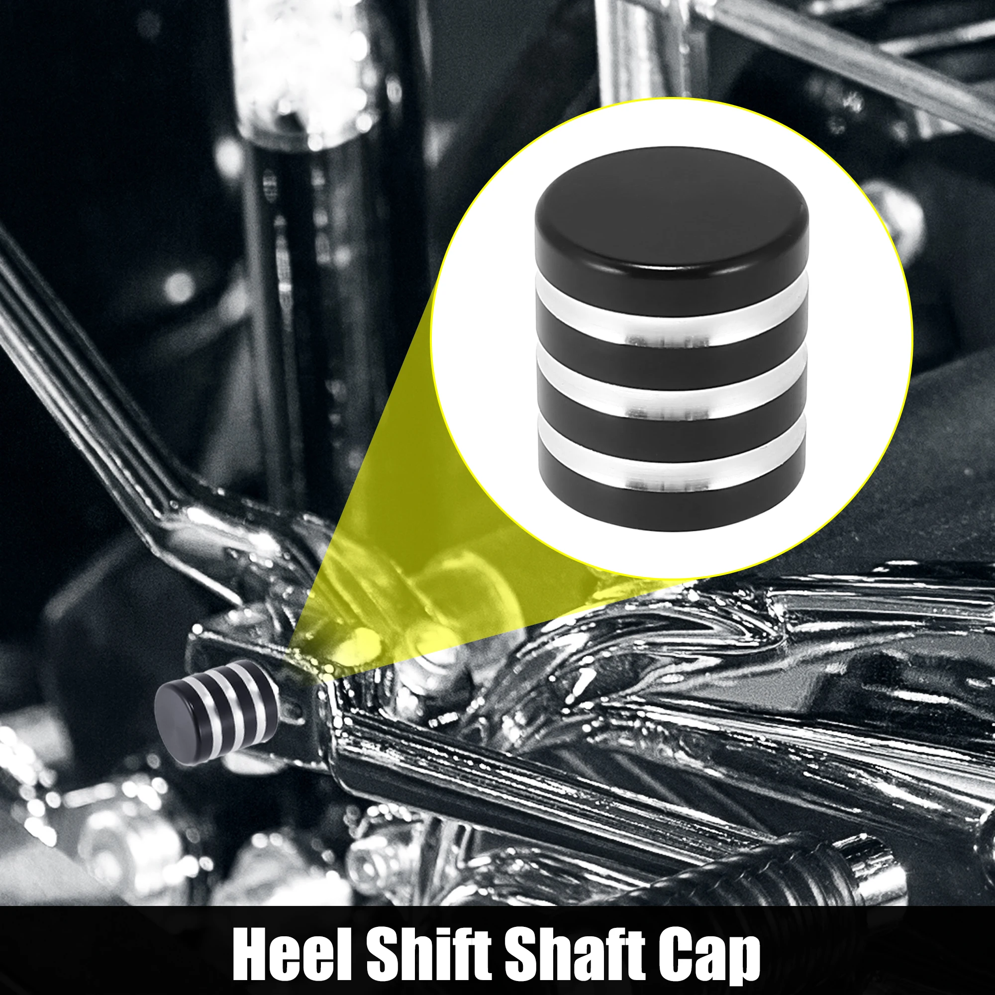 

Motoforti Motorcycle Parts Heel Shift Shaft Cap Fit for Harley Davidson Accessories CNC Aluminum Alloy Black Silver Tone