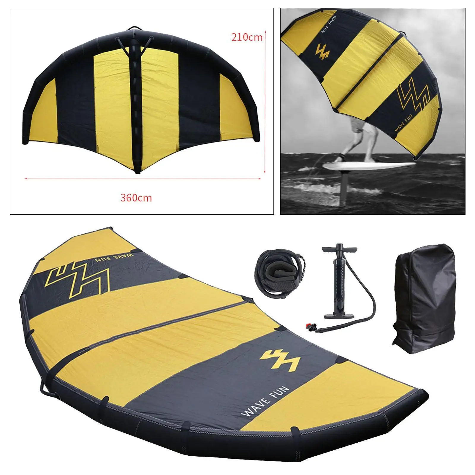 

Inflatable Surfing Wing Windsurf Surfing Aid Windsurfing Sail with Air Pump