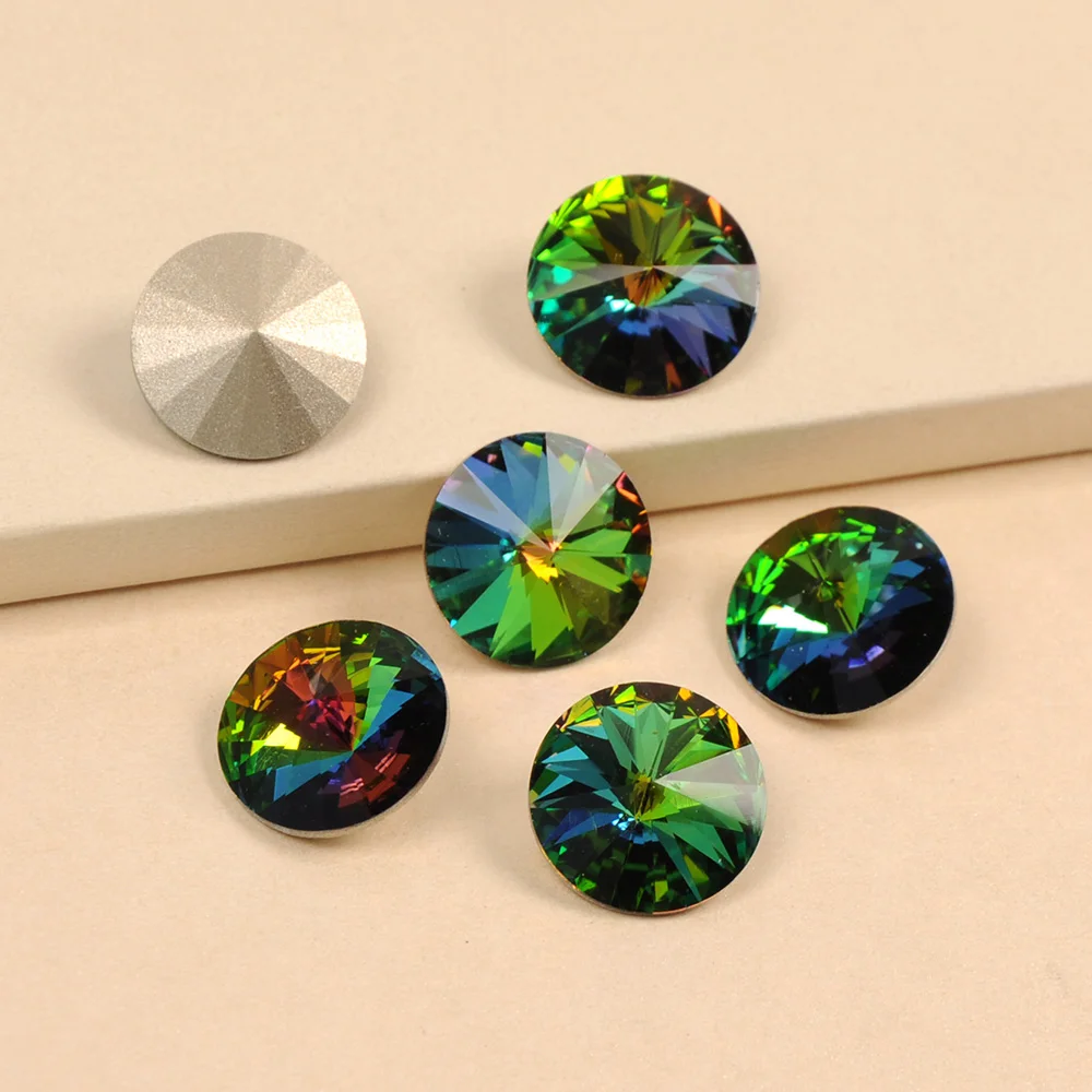 CTPA3bI 1122 Rivoli Brillantschliff K9 Kristall-Strasssteine Glitzer Spitzboden Strass in verschiedenen Farben für Schmuck, Kleider und Bastelarbeiten – Detail 7
