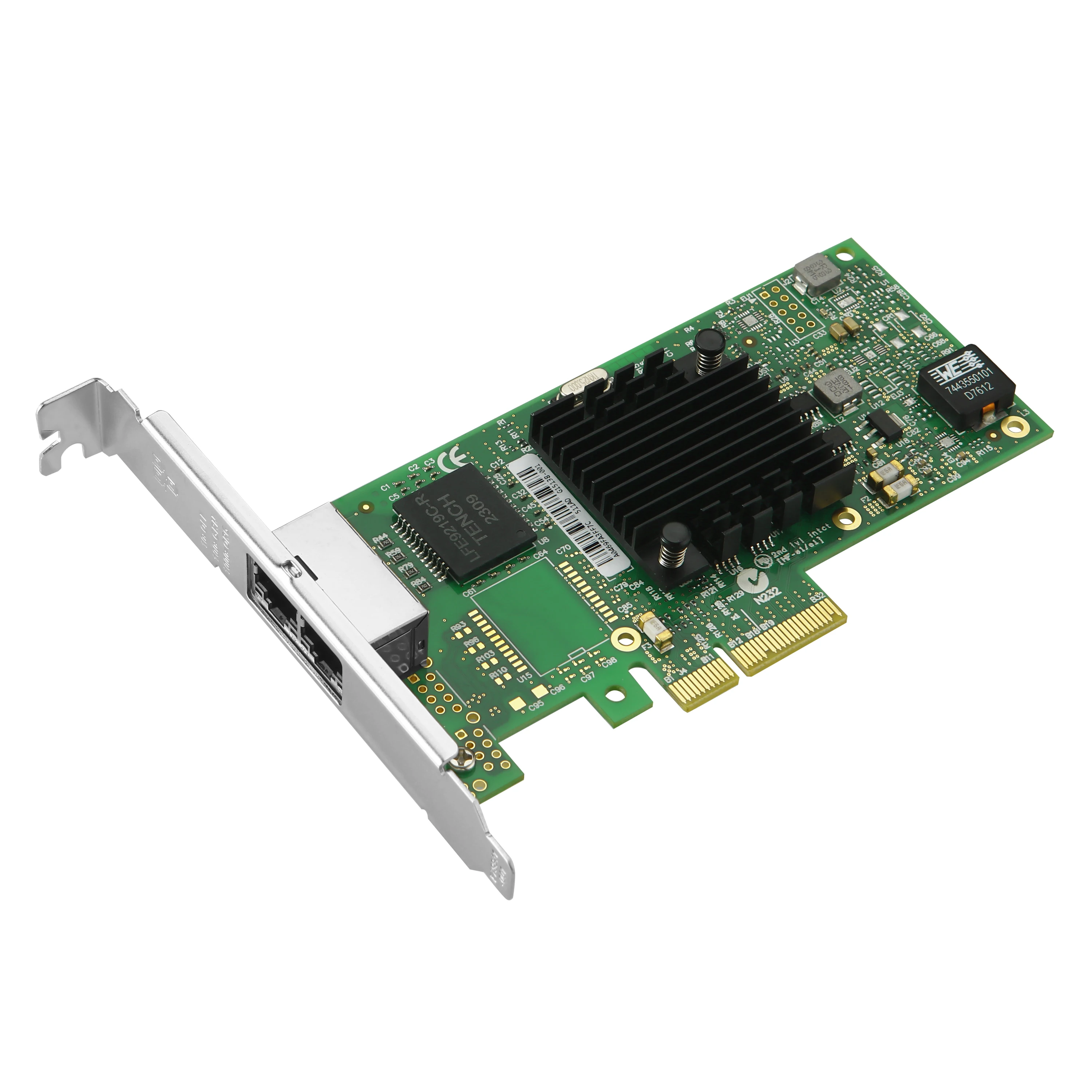 IOCREST Intel I350-T2V2 Dual Port Gigabit Ethernet Controller Card Intel I350AM2 PCI-E X4 2 Ports Server NIC for Data Centers