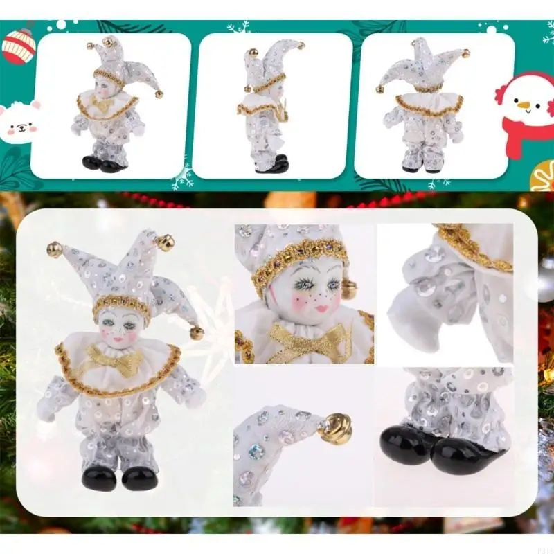 

Elegant 8 Inch Porcelain Clown Doll for Decoration and Collection Doll Model P31B