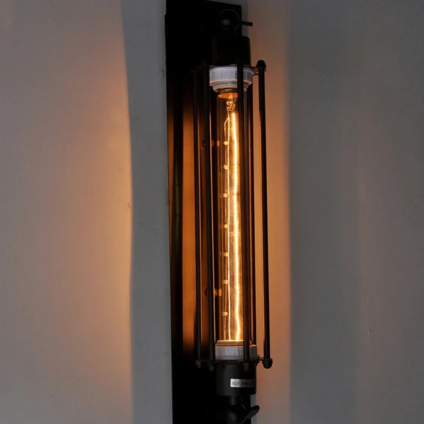 Industrial Wall Sconces Wire Cage Wall Sconce Lamps Black / Rust Vintage Light Fixtures for Bar, Bedroom, Corridor, Restaurant