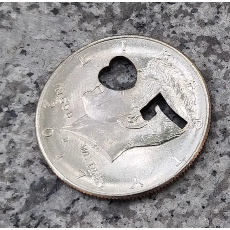 لكمات نصف دولار يحمل علامة لهب عملة سحرية Mentalism الخدع السحرية الوهم بطاقة التنبؤ إحياء عن قرب ماجيا