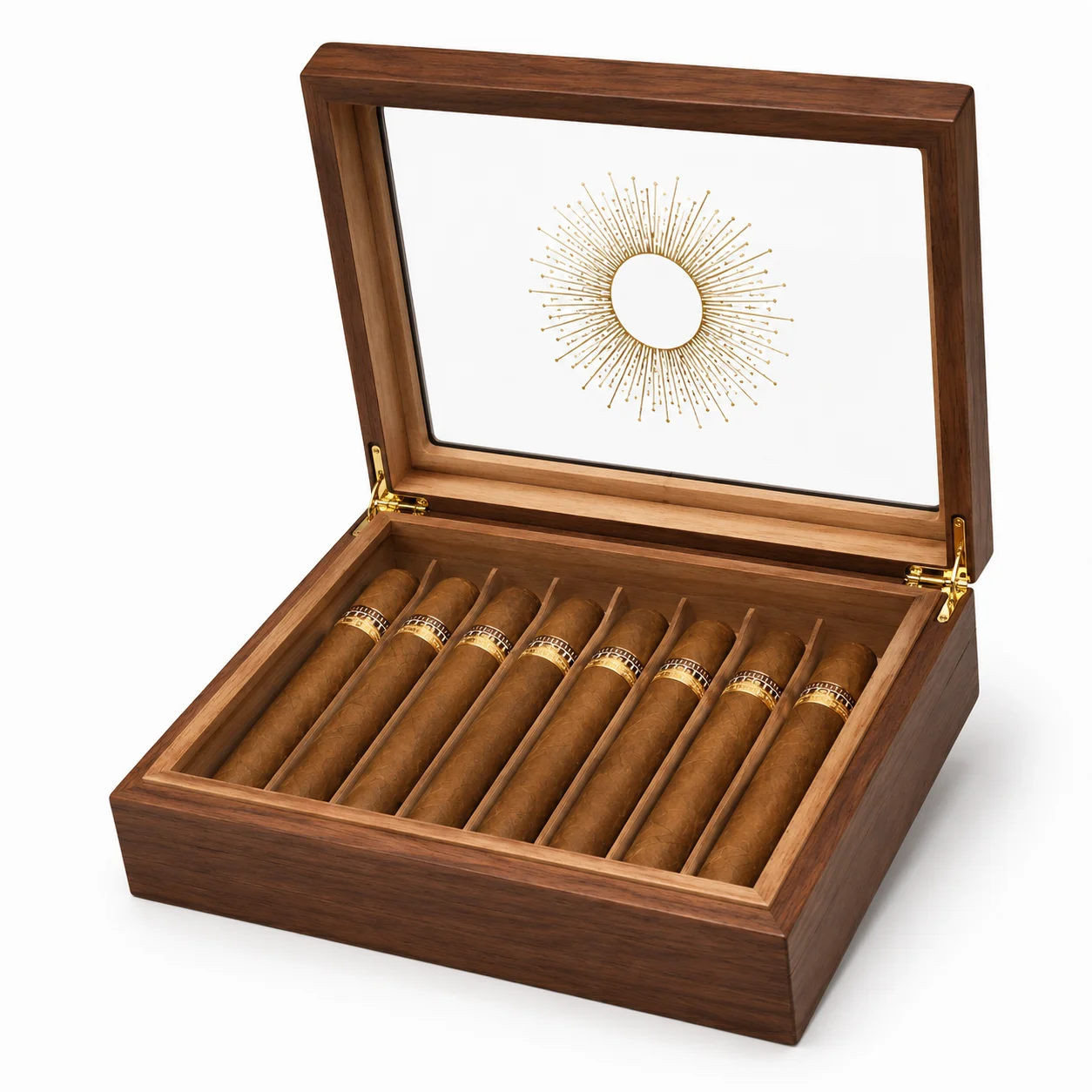 Luxury Wooden Cigar Box｜Custom Personalized Logo Packaging｜Premium Cigar Storage Box｜Elegant Wooden Gift Box