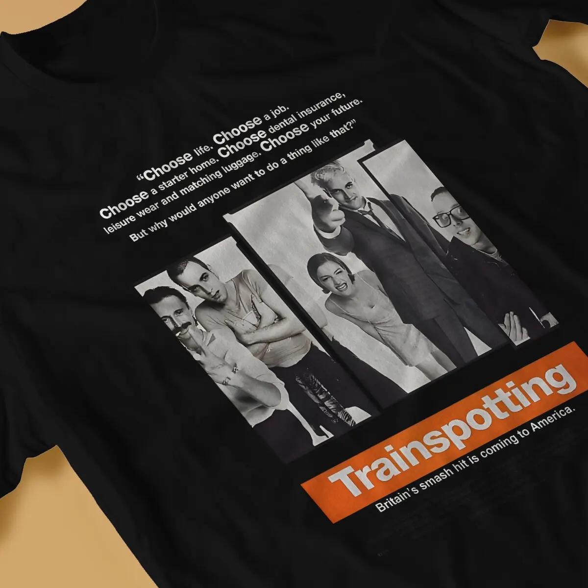 Trainspotting Creative TShirt for Men Trainspotting Round Collar Pure Cotton T Shirt Personalize Birthday Gifts Streetwear