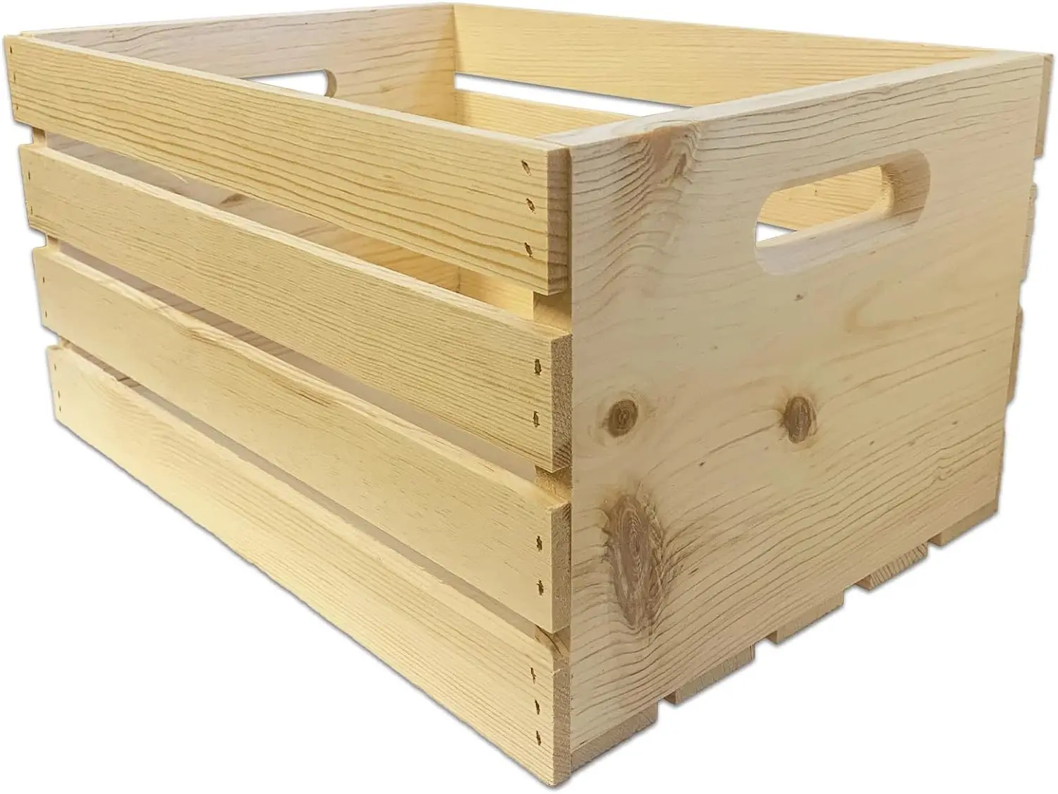 Large Wooden Pine Crate for Storage and Decoration at Home, Office, Kitchen, Bedroom and Retail