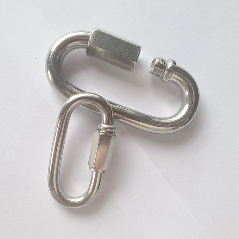 Anillo de conexión de acero inoxidable 304, anillo de conexión de cadena rápida, mosquetón de escalada de pasarela, hebilla de seguro