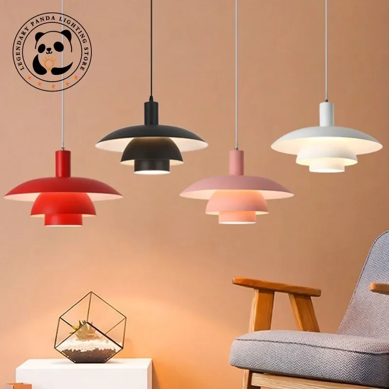 

Nordic Designer Pendant Lights Simplicity Flying Saucer Triple Multicolor Hanging Lamps Bedroom Study Parlor Restaurant Fixtures