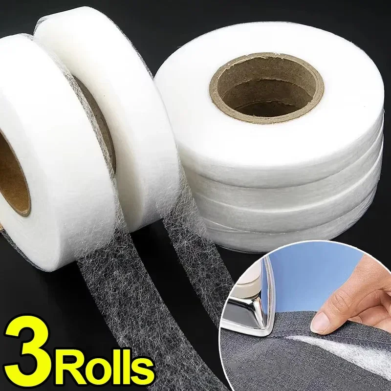 Double-sided Non-woven Interlining Adhesive Fabric Cloth Iron on Hem Tape Interlining Web DIY Sewing Craft Fabric Liner Tools