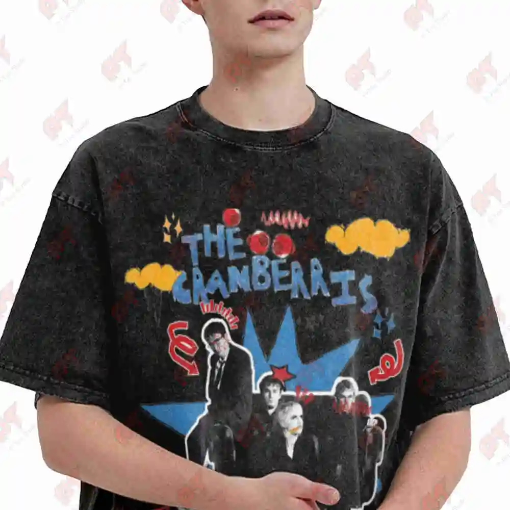 The Cranberries 90S Vintage Washed Tee Pure Cotton T-Shirt