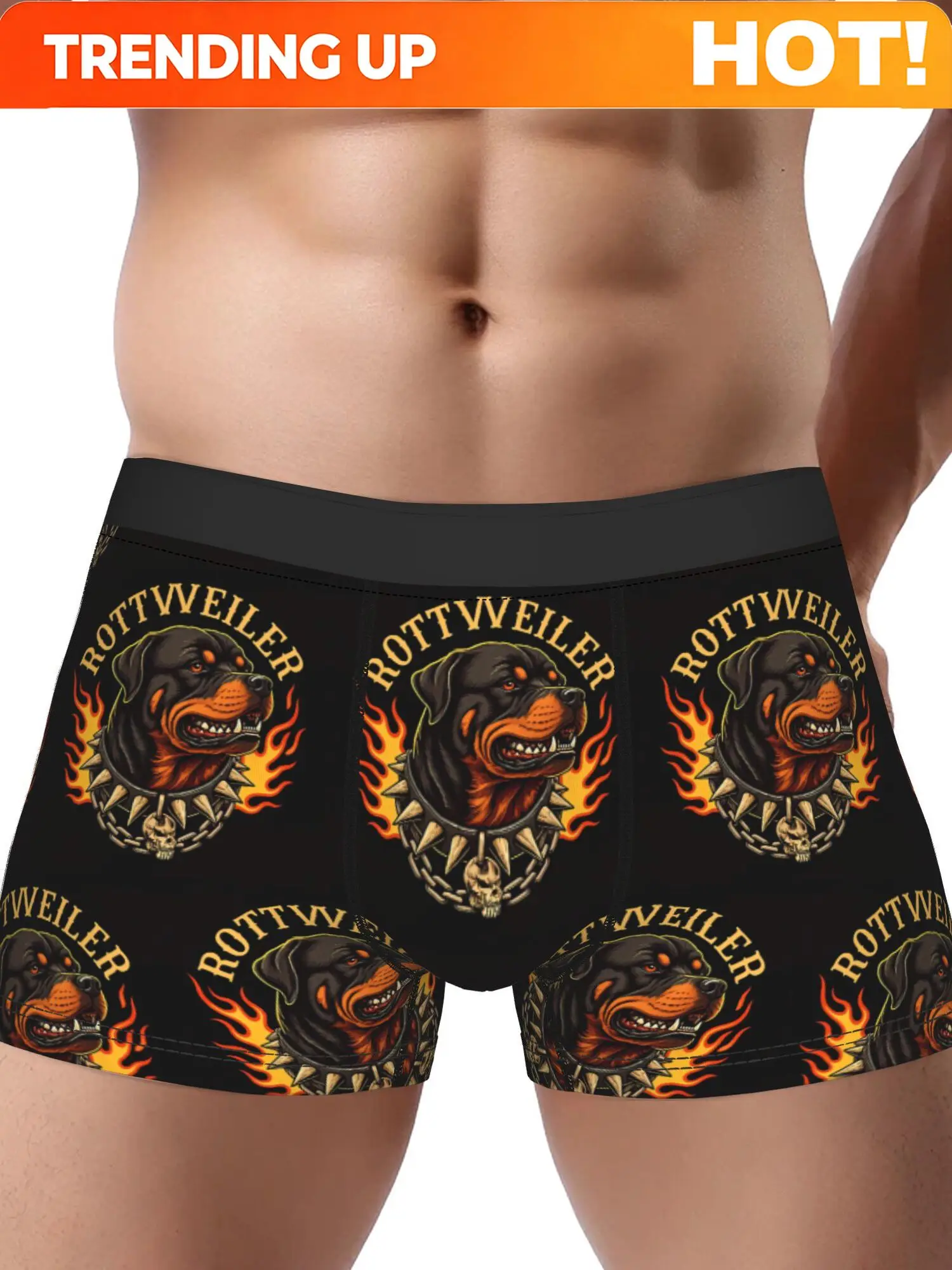 Calzoncillos bóxer con diseño de Rottweiler para hombre
