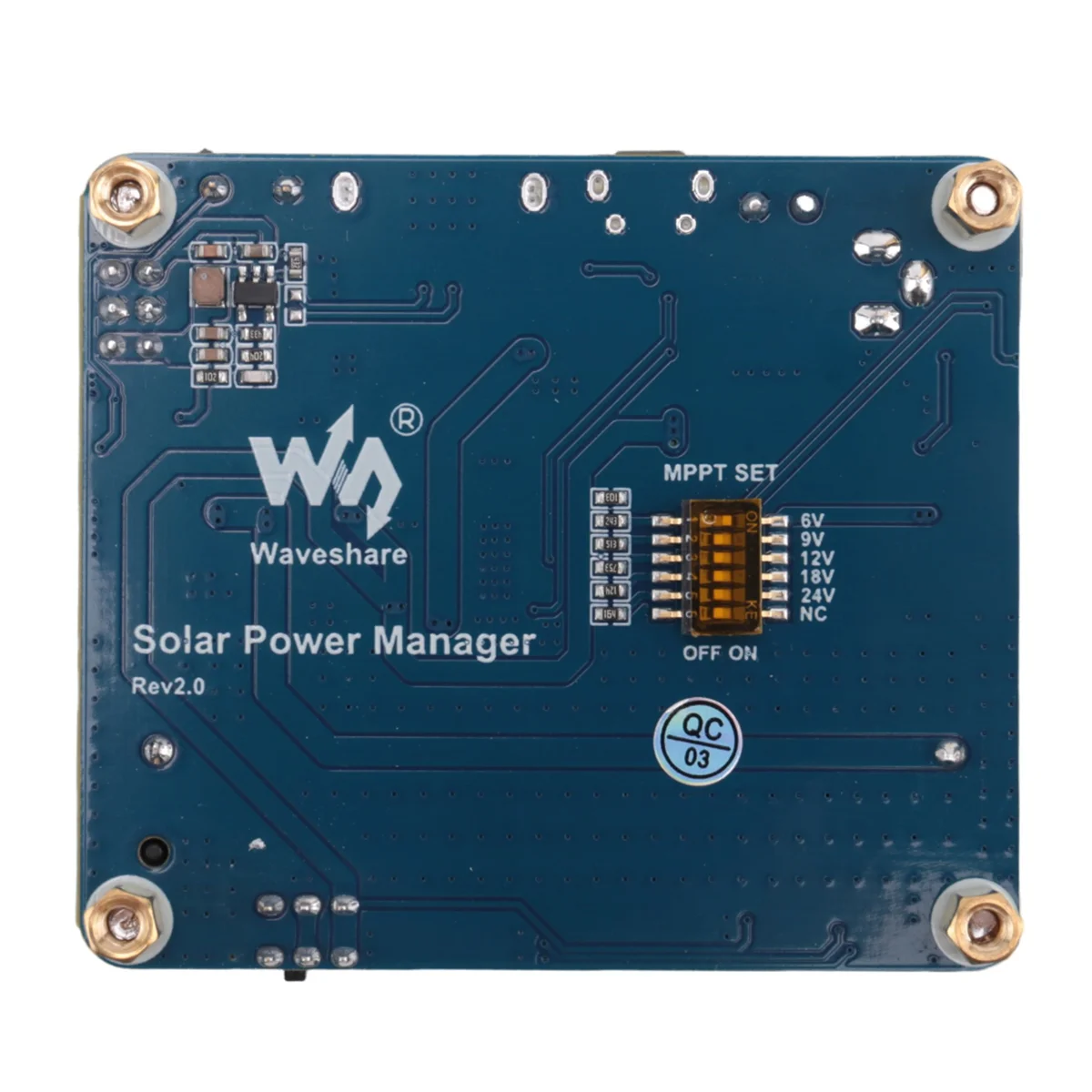 Waveshare Solar Power Management Module for 6V-24V Solar Panel,Supports MPPT Function,USB Connection Battery Charging