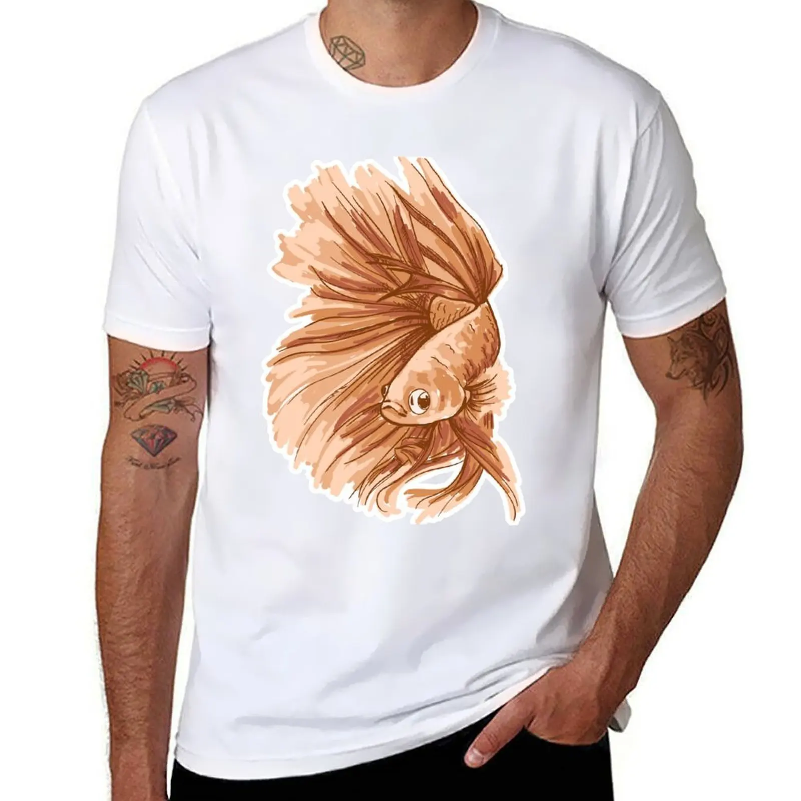 

beta fish T-Shirt t shirts for man cotton funny cotton t shirt pack T-Shirt