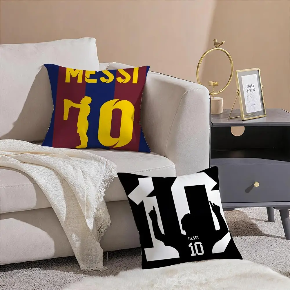 Legendary athlete Lionel Messi Cushion Cover Throw Pillow Cover Hidden Button Durable Polyester Chair Cushion