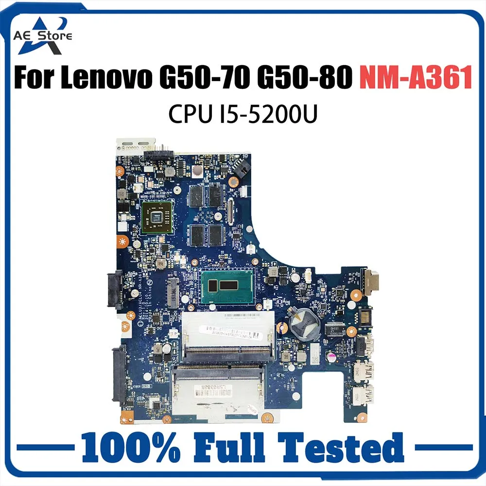 

NM-A361 Mainboard For Lenovo G50-70 G50-80 Laptop Motherboard With I5-5200U CPU FRU 5B20H14463 100% Tested OK